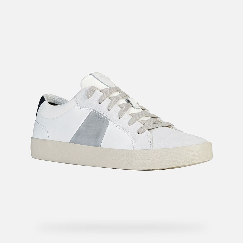 Geox Erkek Spor Ayakkabı Beyaz/Gri - Warley - LTZ-758243